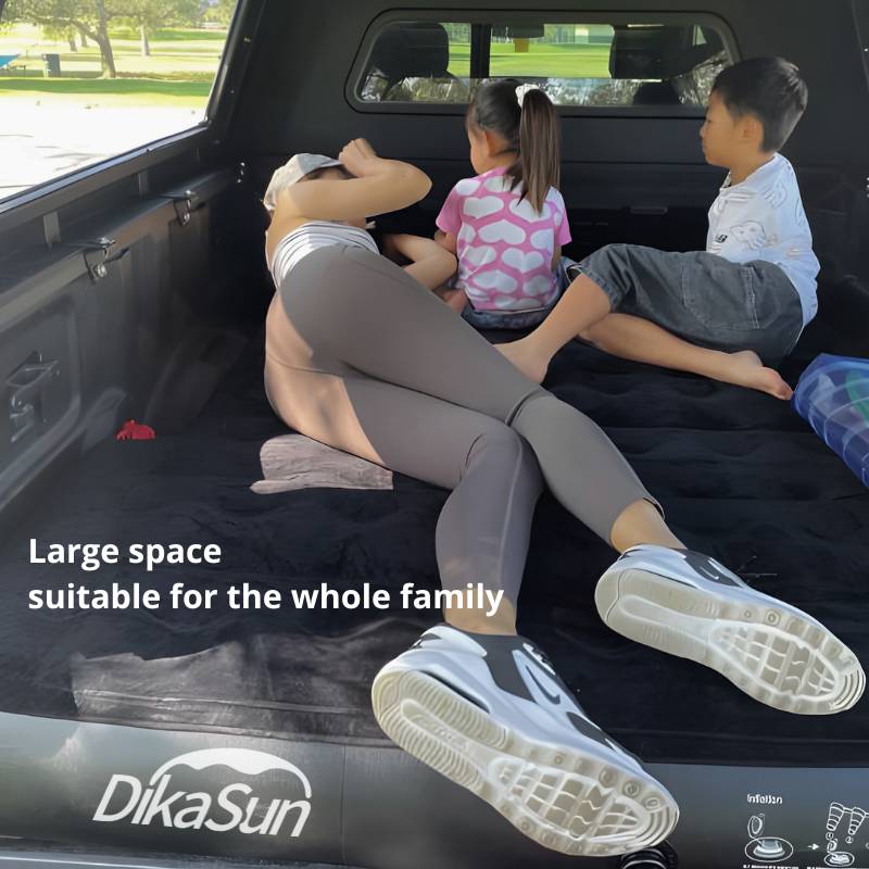 DikaSun Full Size Pickup Truck Bed Air Mattress – Fits 6.0 to 6.5 ft Beds | Black