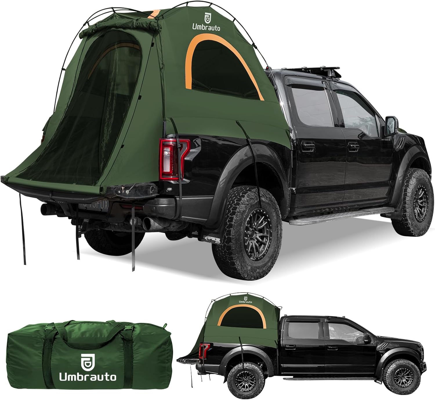 Umbrauto Truck Bed Tent for 6.4–6.7 ft Beds | 2–3 Person | 10-Min Setup | PU3000 Waterproof