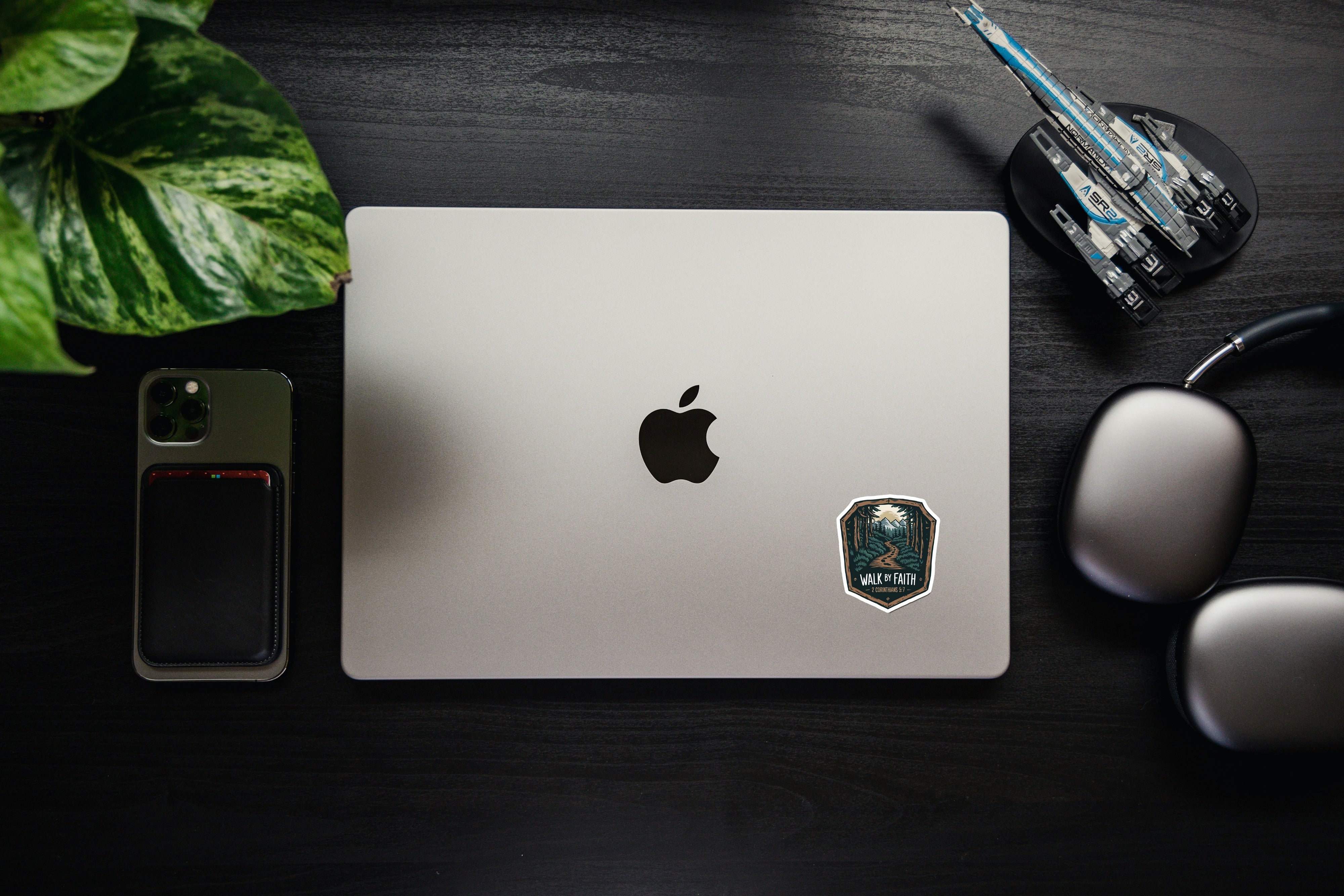 Walk by Faith" 2 Corinthians 5:7 Christian Adventure Badge Sticker