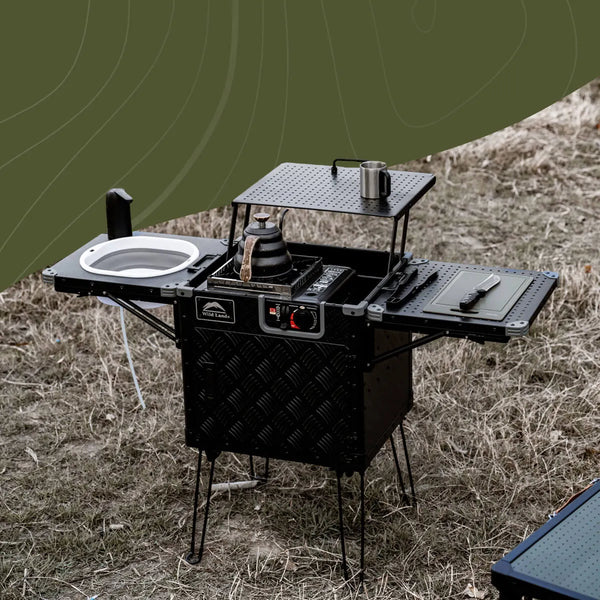 Wild Land Integrated Camp Kitchen Box | Black