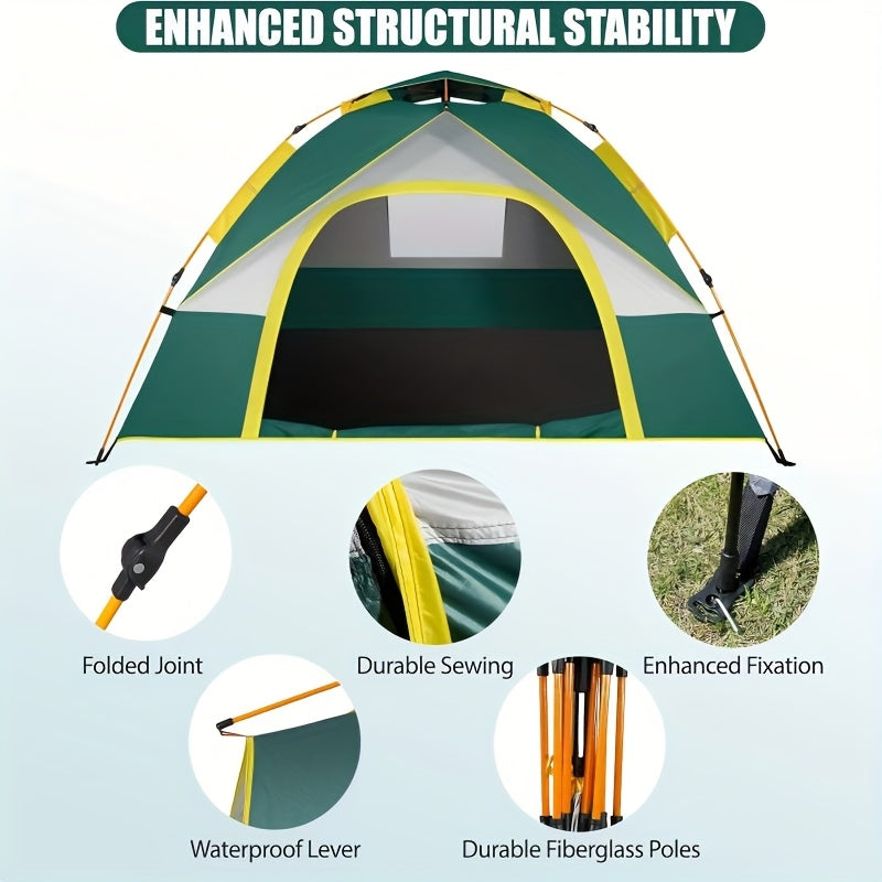 6-Person Instant Pop-Up Camping Tent – Waterproof, UV & Mosquito-Proof