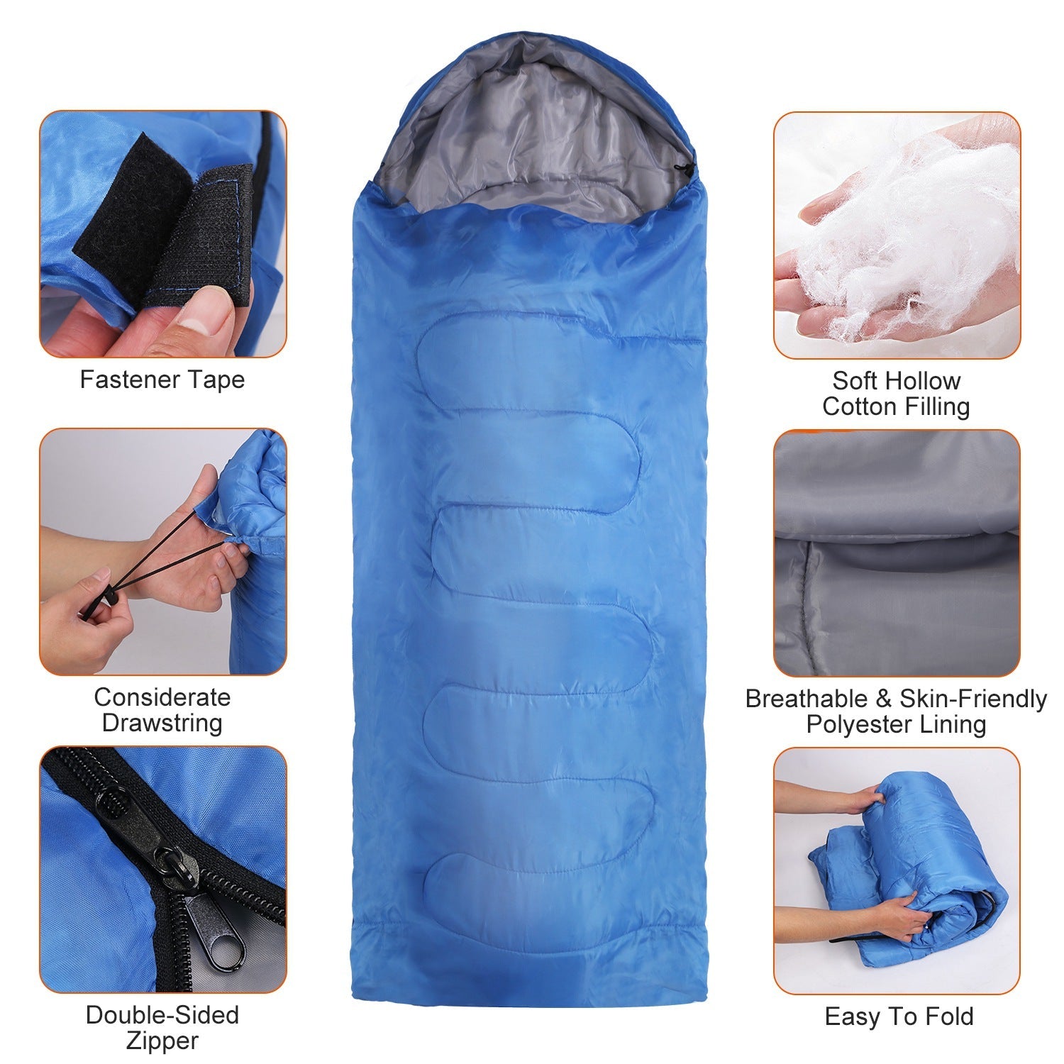 3-Season Sleeping Bag – Lightweight & Moisture-Proof, 32°F–50°F Rated