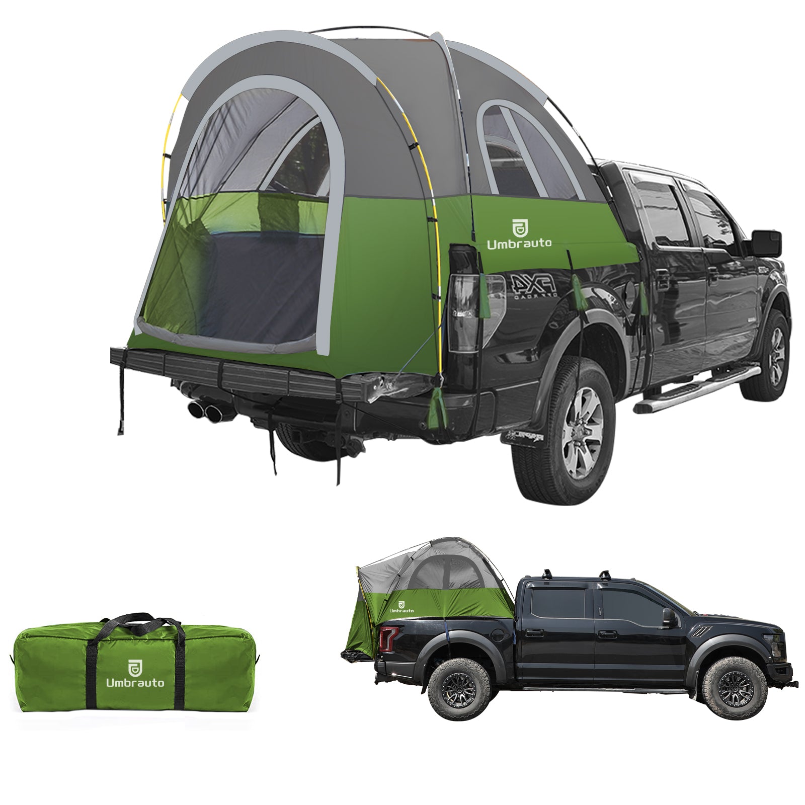 Umbrauto Truck Bed Tent | 5.5–5.8 ft Beds | 4-Season PU3000 Waterproof | Color-Coded Setup
