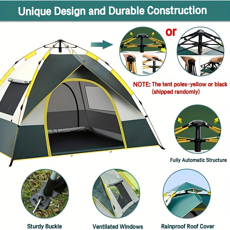 6-Person Instant Pop-Up Camping Tent – Waterproof, UV & Mosquito-Proof