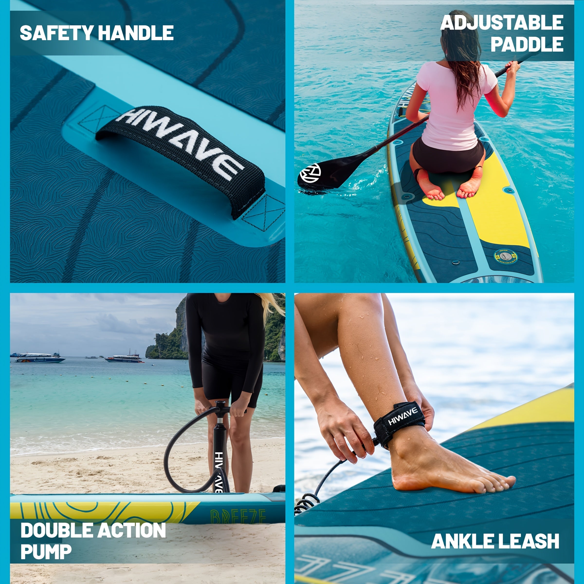 11ft Inflatable Stand-Up Paddleboard – 420 lbs Capacity, Dual-Action Pump Included