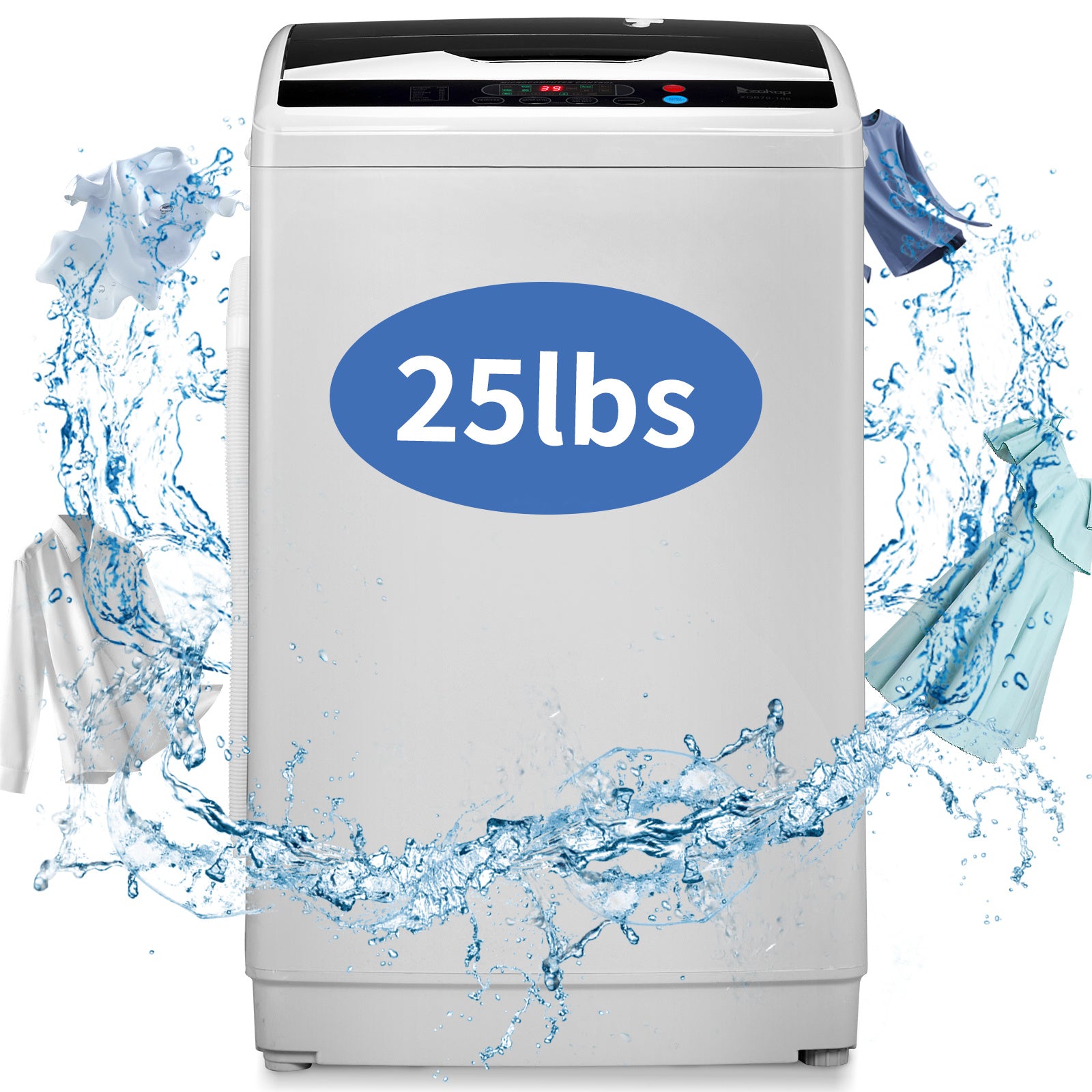 Full Automatic 17.6Lbs Top-Load Portable Washer & Dryer – 2-in-1