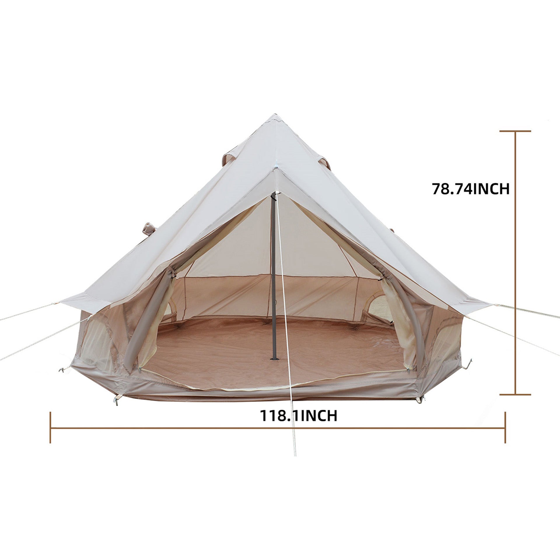 Oxford Bell Tent with Stove Jack – 4-Season Family Camping & Glamping Tent