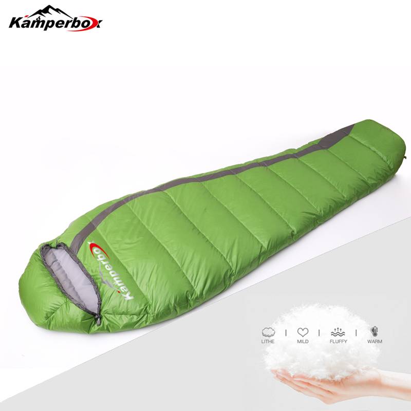 Kamperbox Ultra Light Down Sleeping Bag – 25°F Rated, 4-Season Mummy Bag