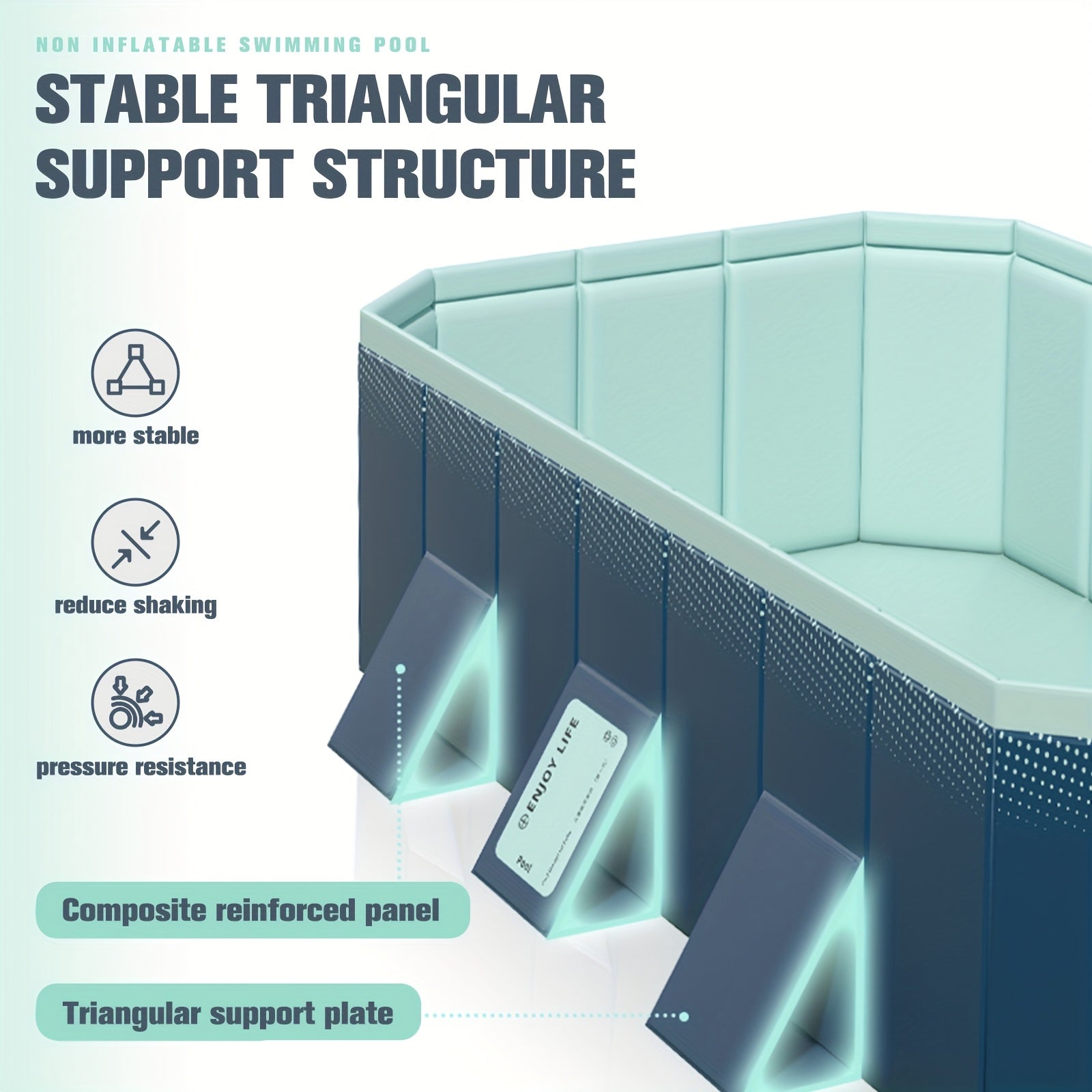 UPWELL Foldable Swimming Pool – No Inflation, Outdoor Water Fun
