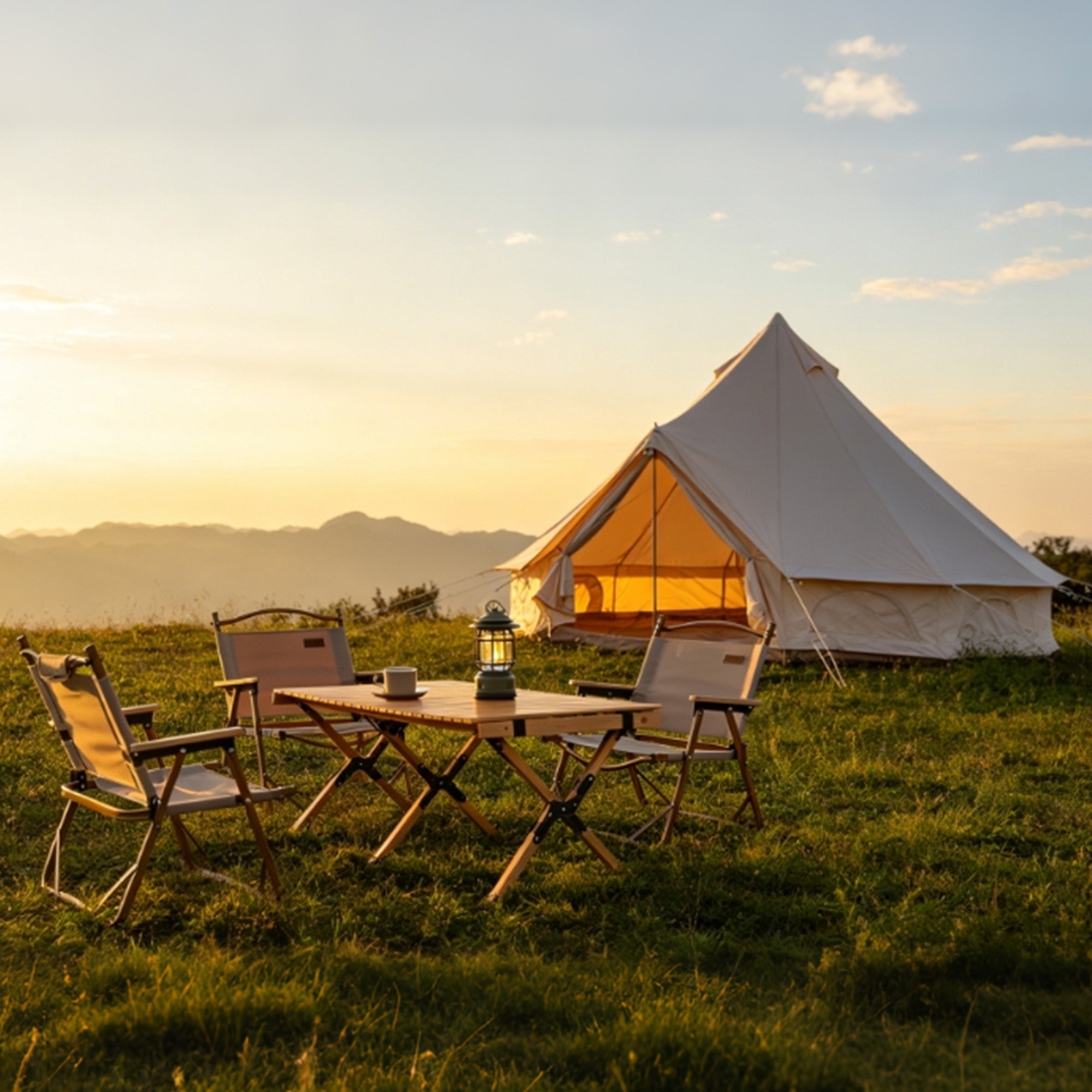 Oxford Bell Tent with Stove Jack – 4-Season Family Camping & Glamping Tent