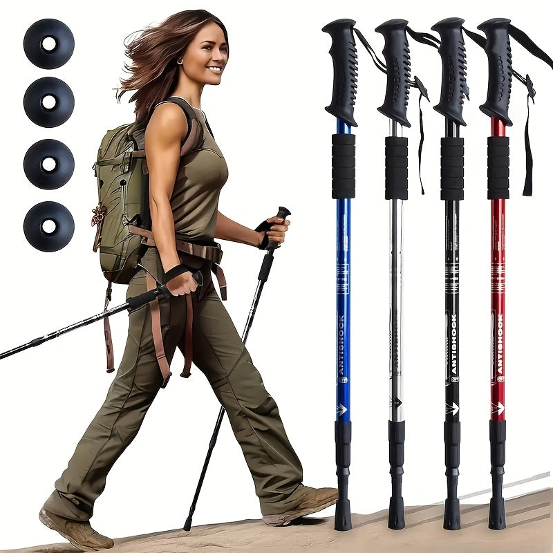 Adjustable Hiking Poles – 2pcs Aluminum Alloy Trekking Sticks
