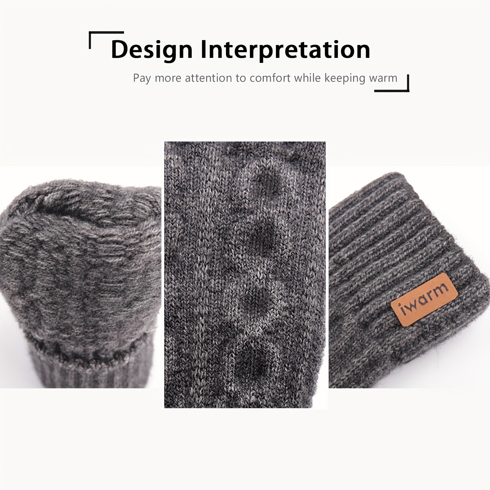 Unisex Alpaca Wool Touchscreen Gloves