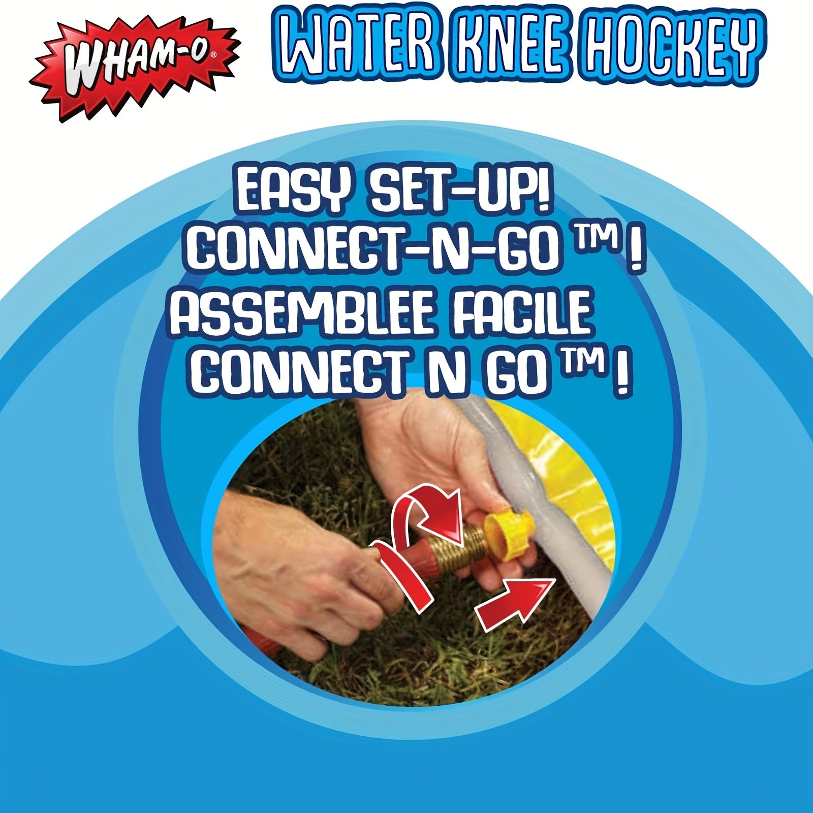 Wham-O Slip N Slide Water Hockey Set – Inflatable Goals & Sticks