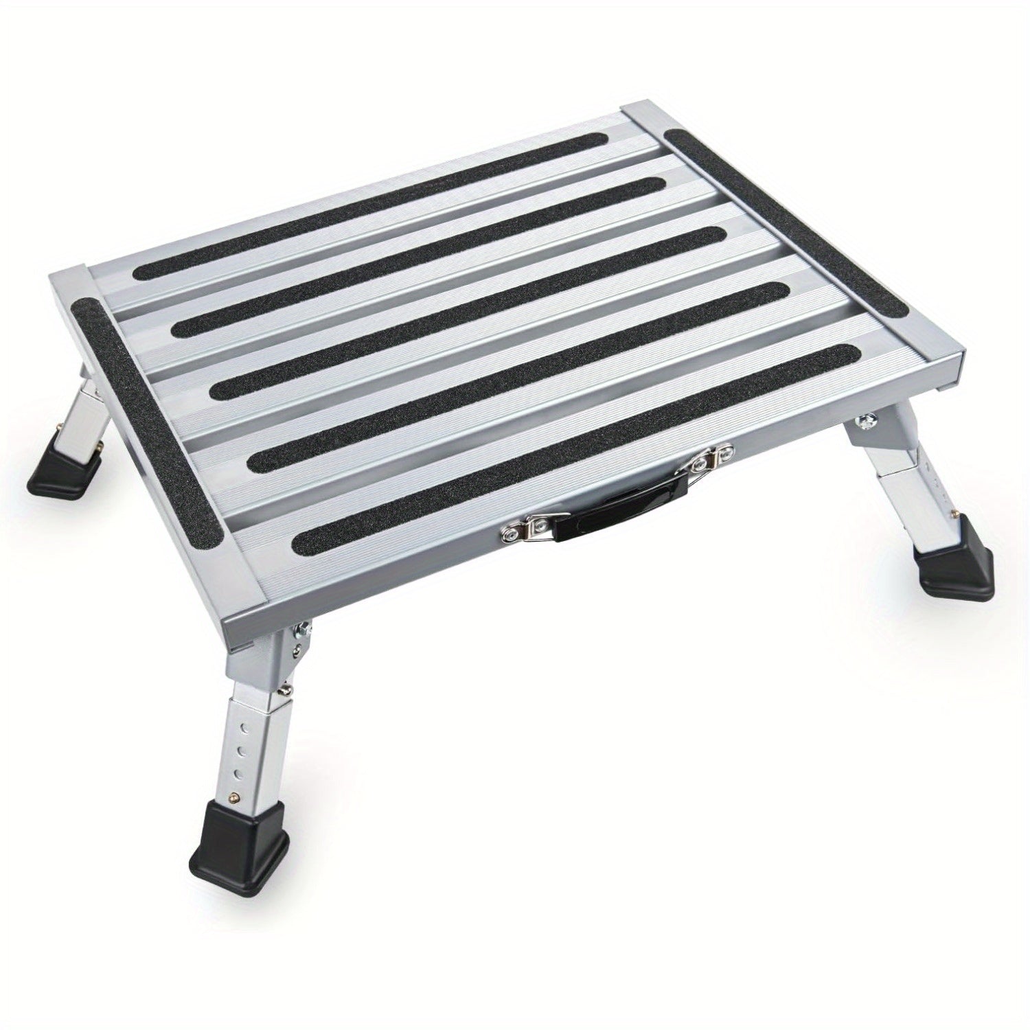 WAYWE Aluminum RV Step Stool – 4-Level Folding Platform, 500 lbs Capacity