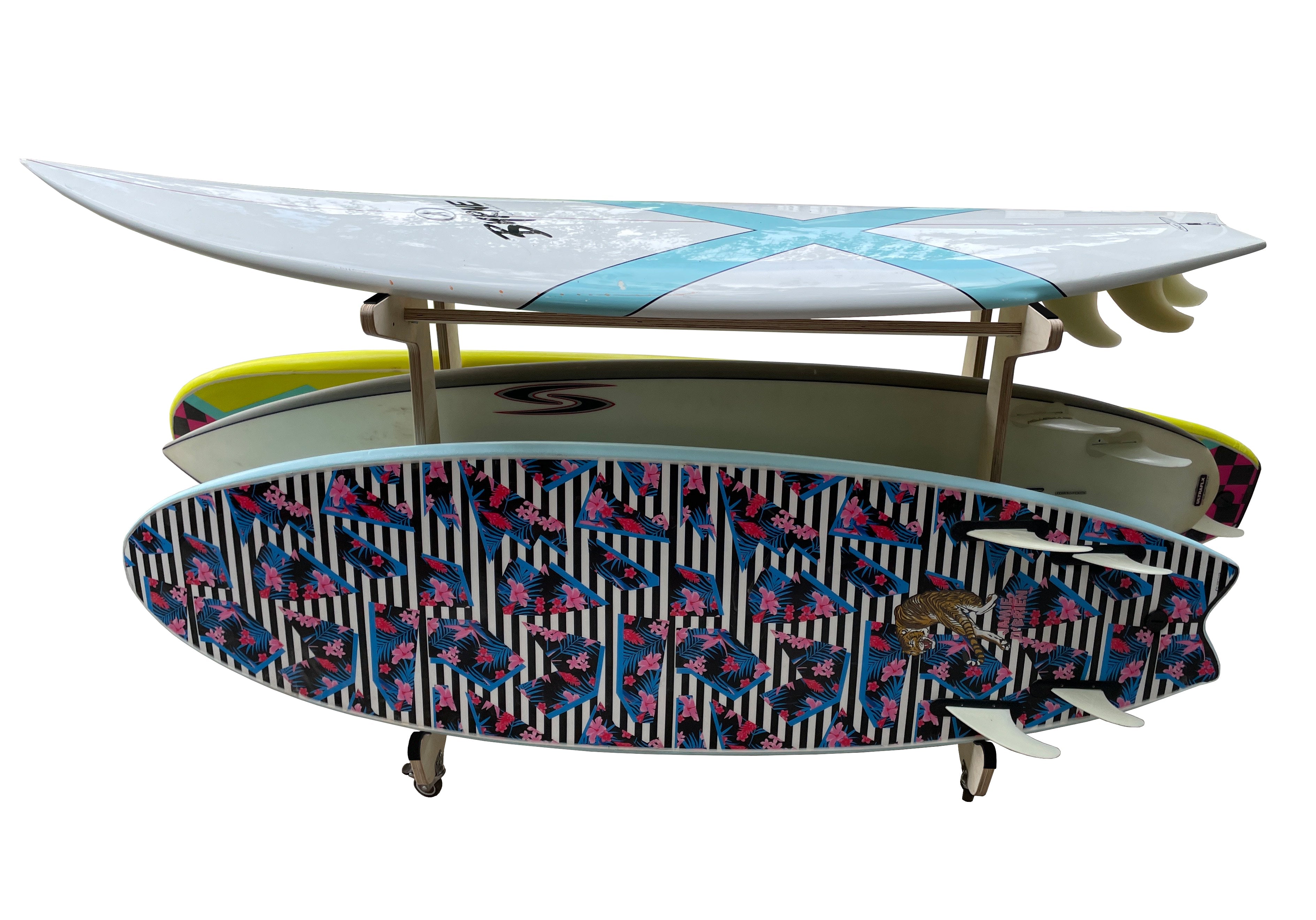THE DROP IN surfboard storage work bench