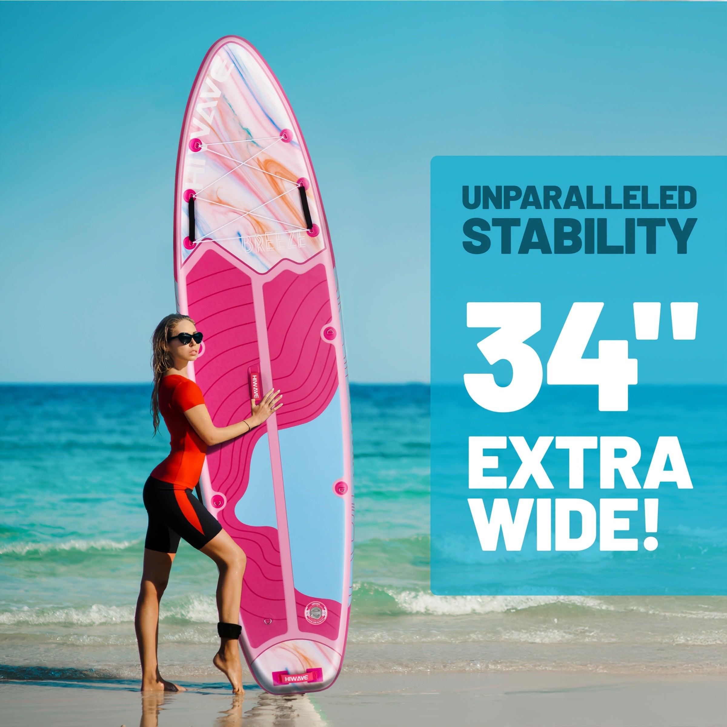 11ft Inflatable Stand-Up Paddleboard – 420 lbs Capacity, Dual-Action Pump Included