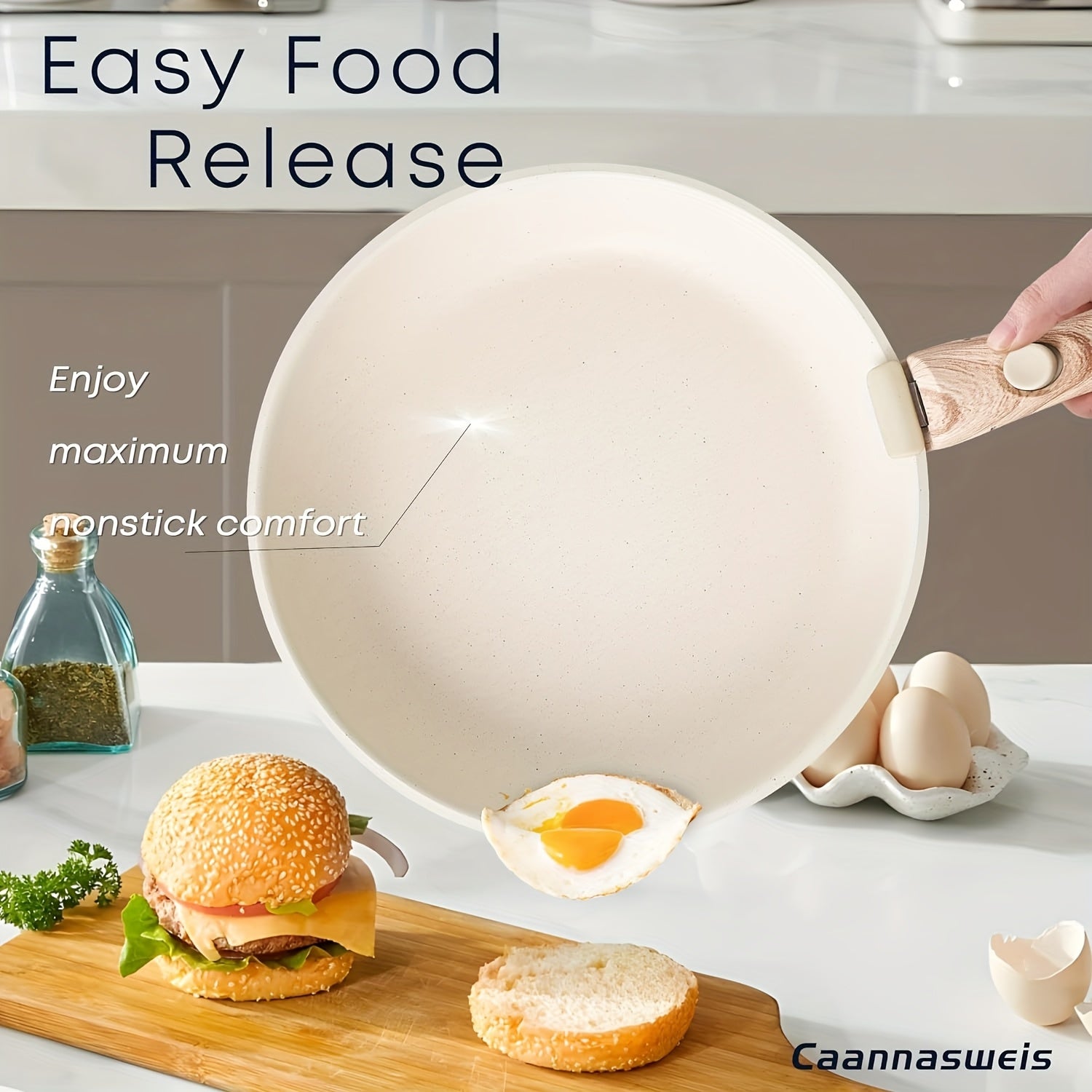 5-Piece Detachable Nonstick Cookware Set – Stackable Pots & Pans with Removable Handles