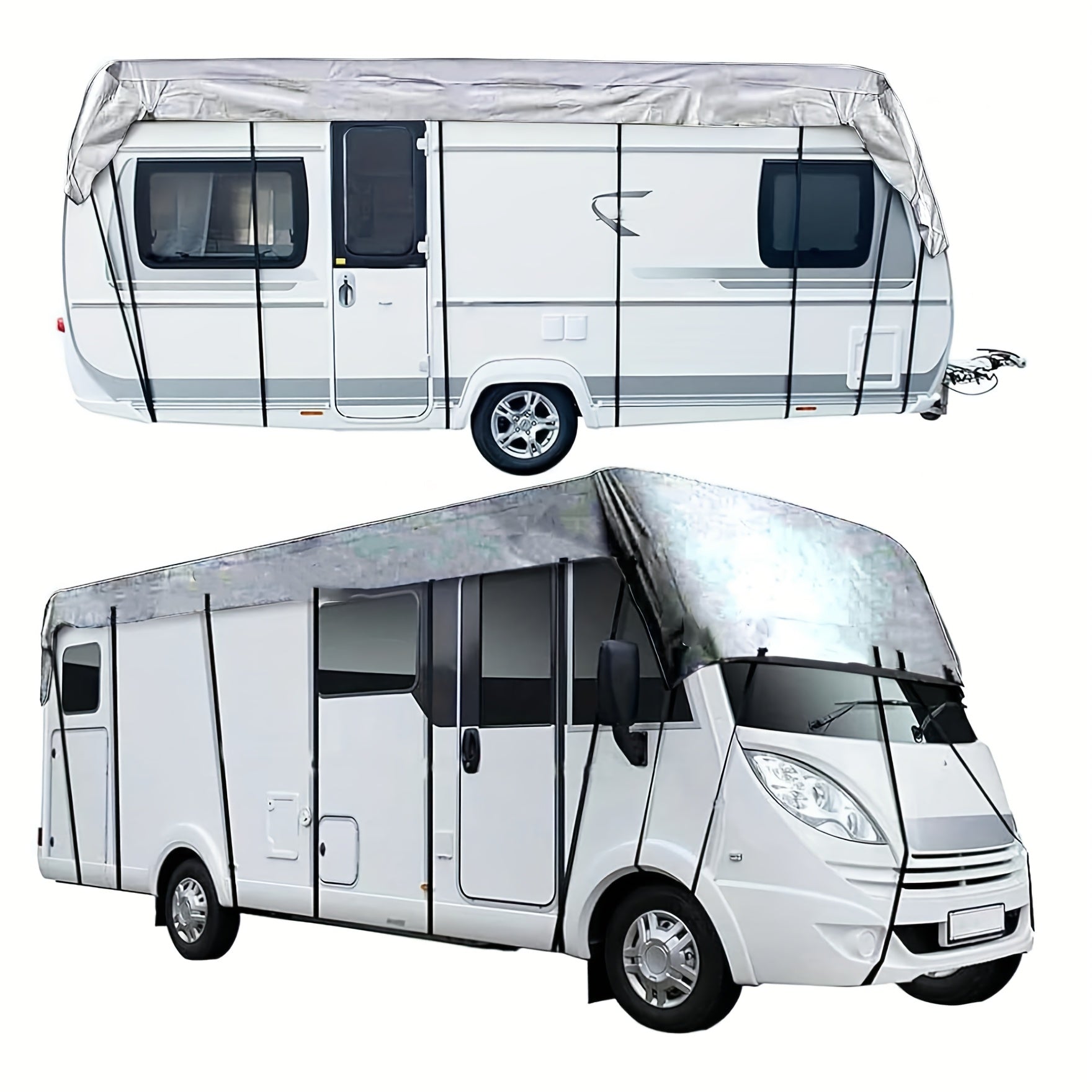 Heavy-Duty Outdoor RV Cover – Waterproof Oxford Fabric, Sunshade & Leaf Protection