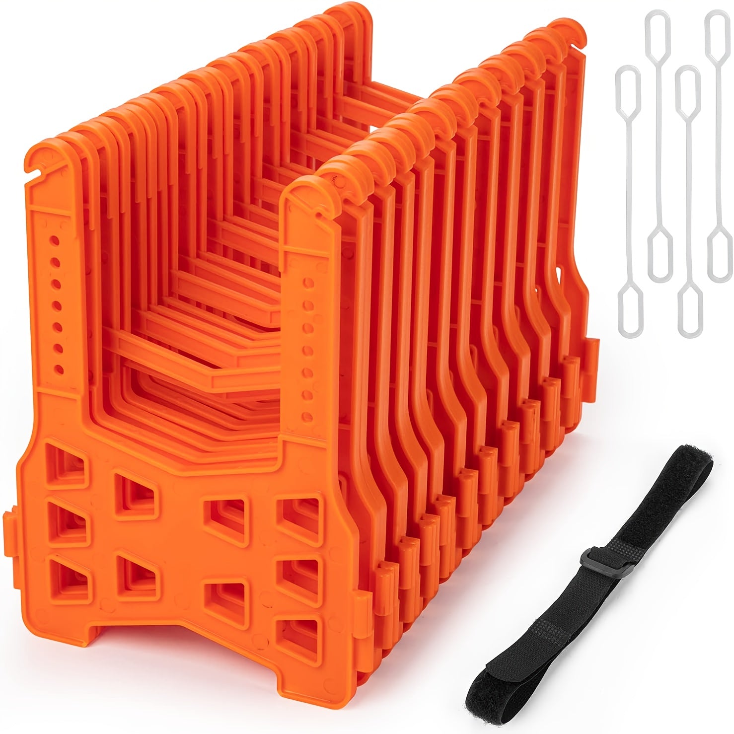 20FT RV Sewer Hose Support – Adjustable Height with Deep Cradles & Rubber Bands