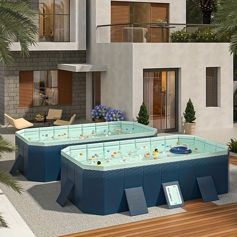 UPWELL Foldable Swimming Pool – No Inflation, Outdoor Water Fun