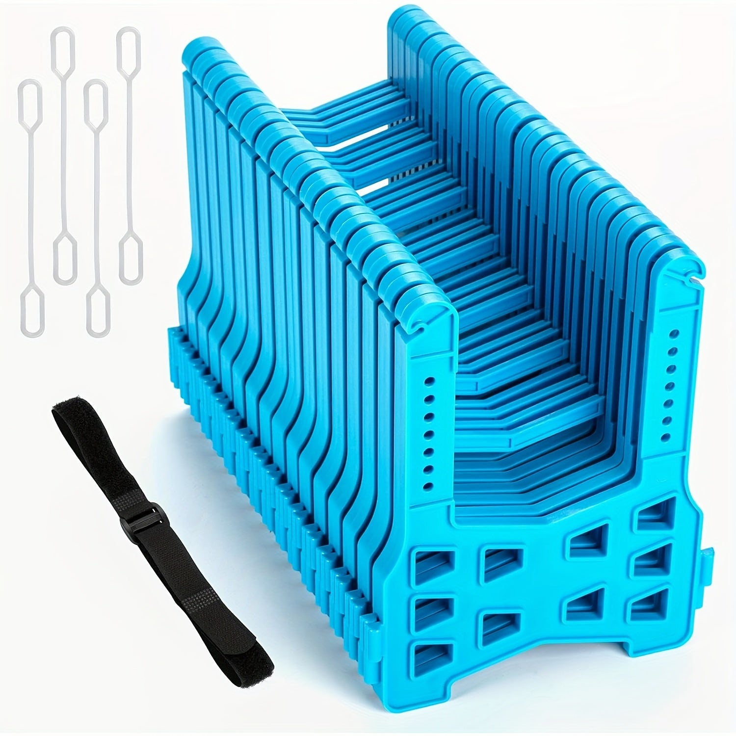 20FT RV Sewer Hose Support – Adjustable Height with Deep Cradles & Rubber Bands