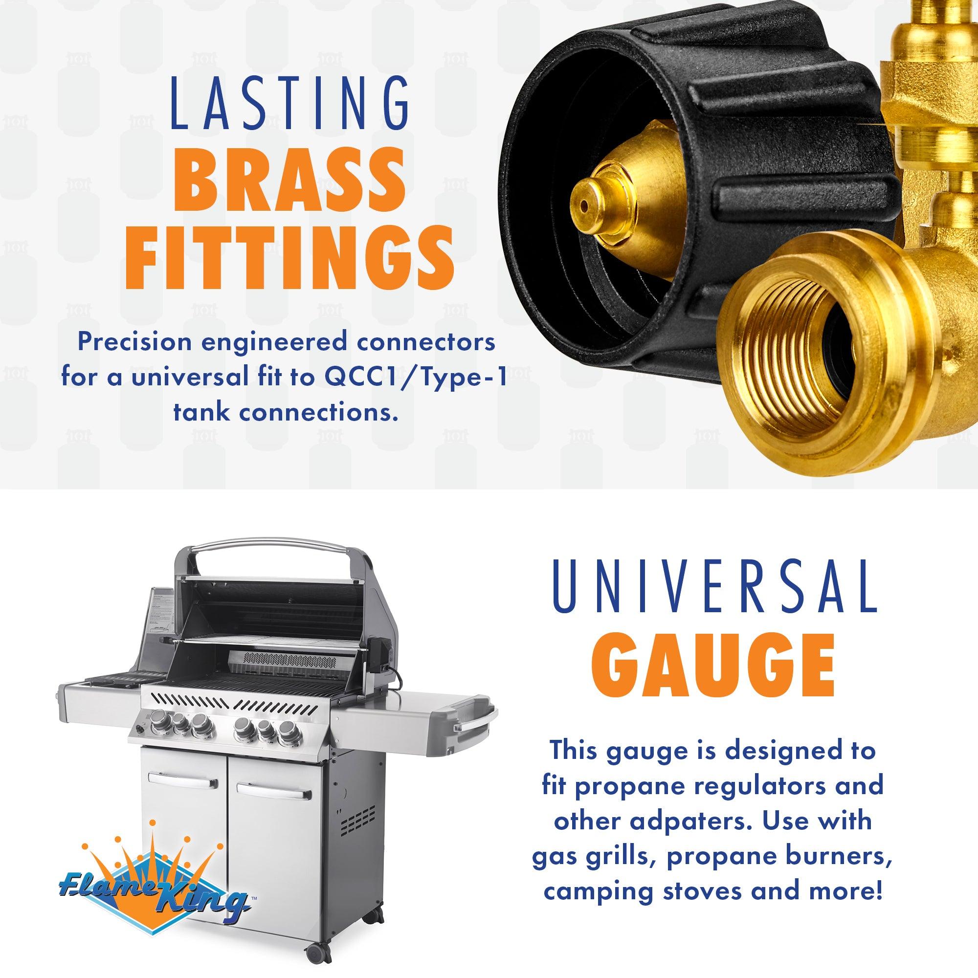 Flame King Propane Gas Level Indicator Check Gauge Meter For Propane Tanks Cylinders