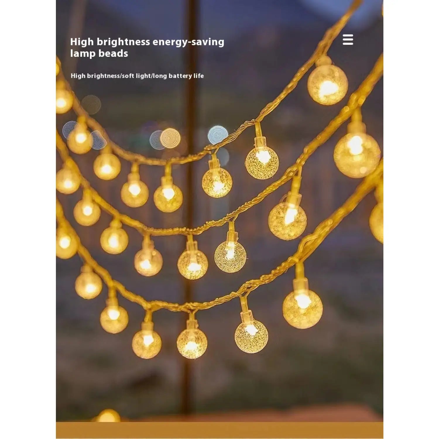 LED String Lights for Outdoor Camping Ambience and Cozy Atmosphere