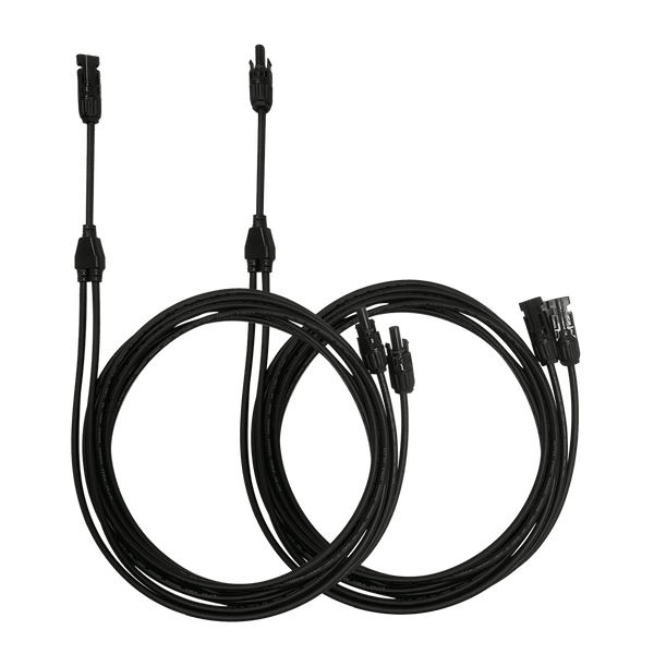 Nature's Generator 10ft MC4 Branch Cables — Parallel Panel Connection, Sold in Pairs