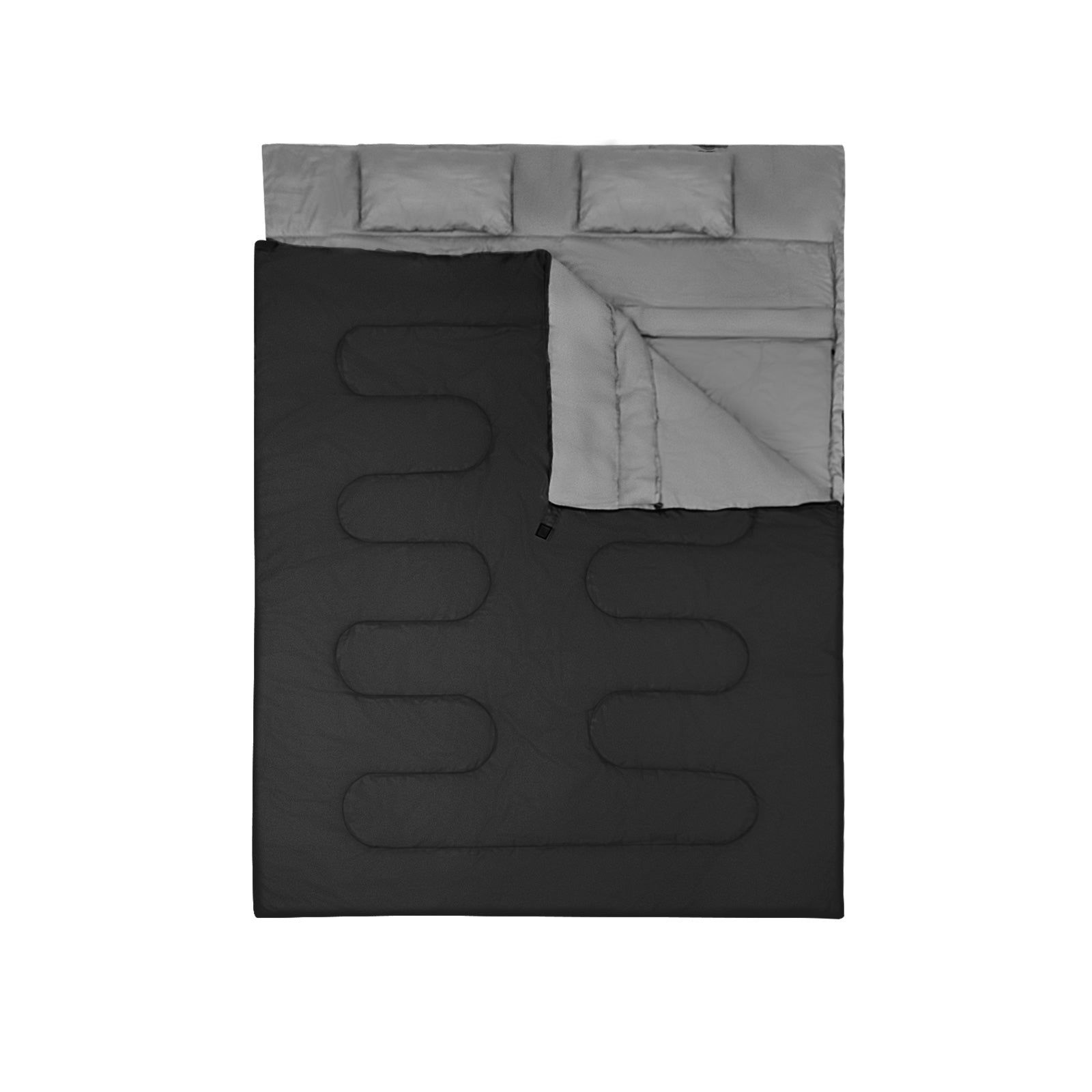 2-Person Waterproof Sleeping Bag with Pillows – 32°F Rated, Splits into 2