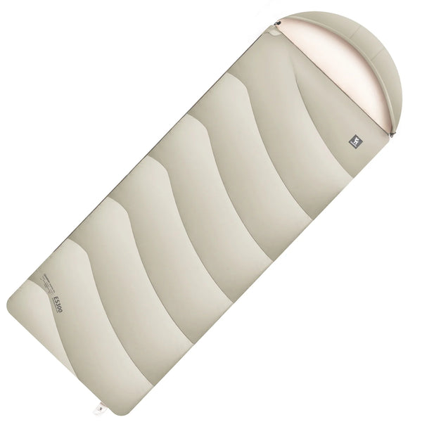 Cotton Envelope Portable Backpacking Sleeping Bag for Outdoor Camping with Compression Sack
