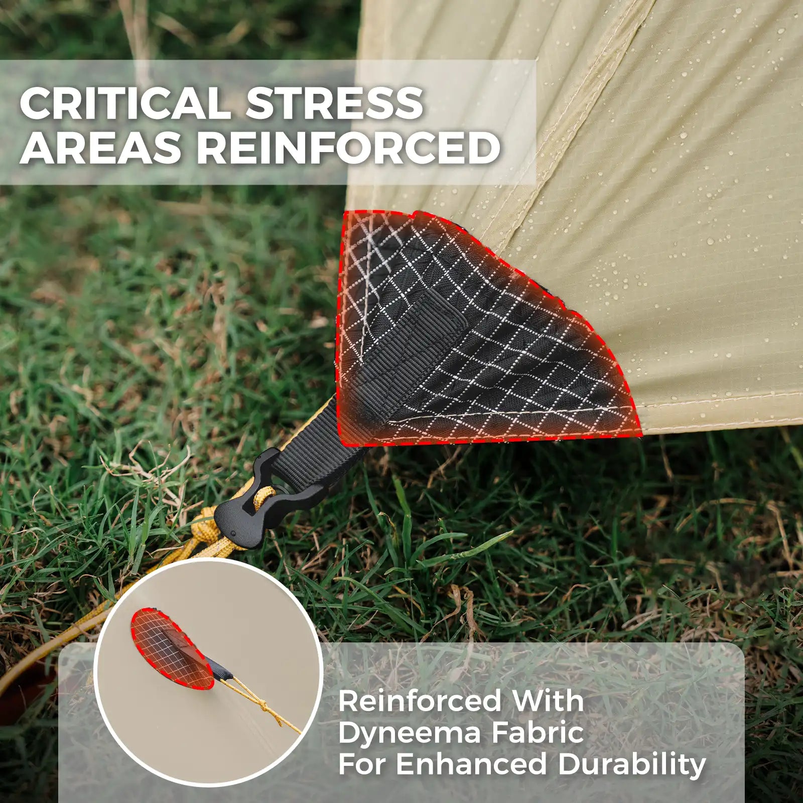 Ultralight Rodless Camping Tent – Rainproof, Easy Setup