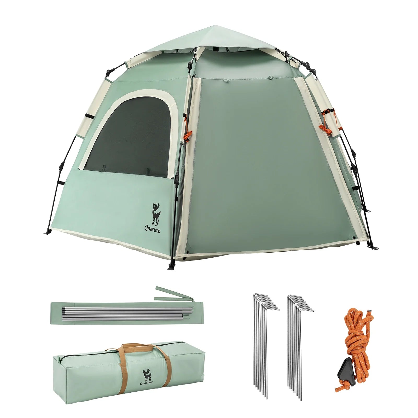 Quick Setup Hexagonal Camping Tent — UPF50+ Waterproof, 2–4 Person